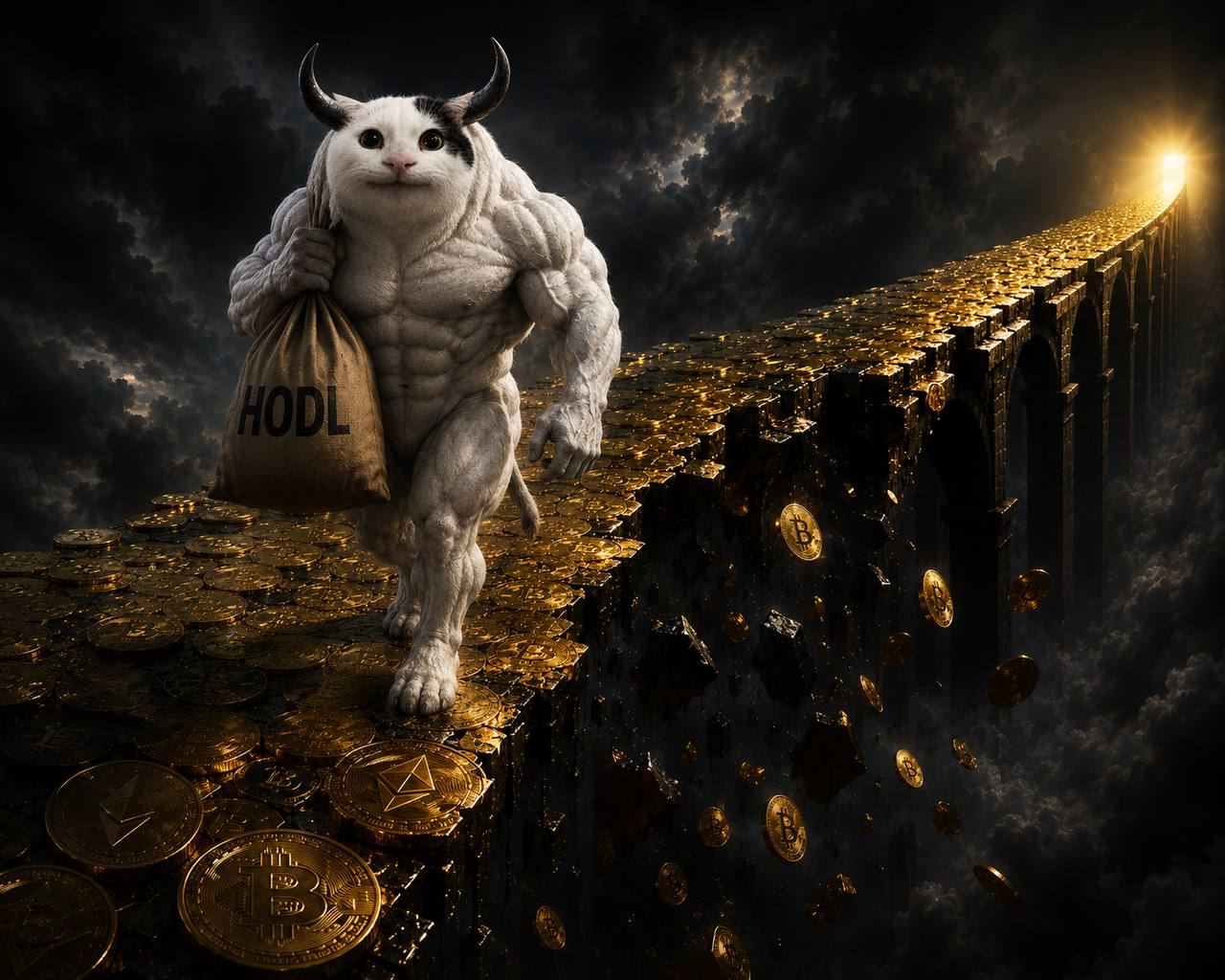 Crossing the bridge of gold with the HODL bag